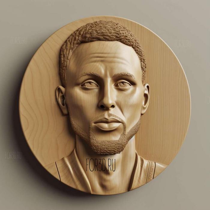 stephen curry 1 stl model for CNC